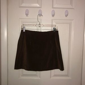 Brown suede like mini skirt in size 11
